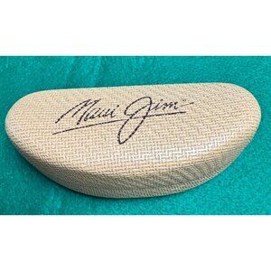Maui Jim Woven Texture Eyeglass Hard Case Tan Beige
